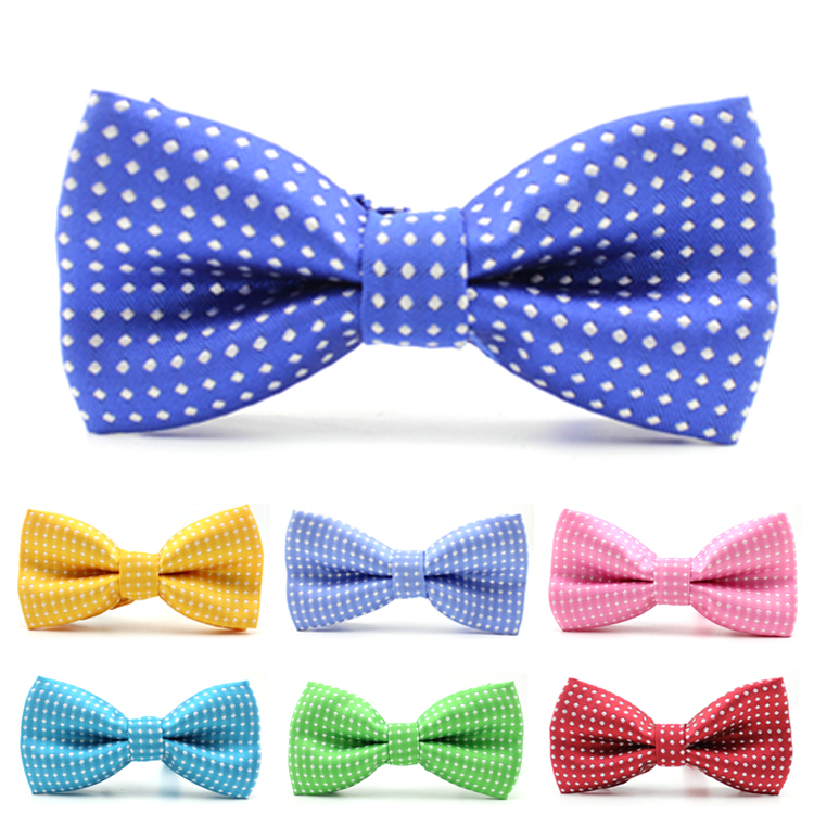 1 piece Hot Sale casual kids collar bow tie polka dot design noble tie boy bowtie