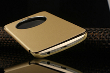 Luxury Ultra Thin Slim Flip Leather Case Smart View Circle Back Cover Shell Mobile Phone Bags