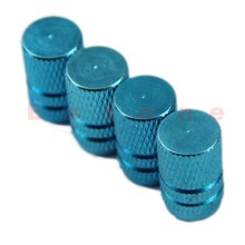 Free Shipping 10set/lot 4 PCS Tire Tyre Wheel Hexagonal Ventil Valve Stems Cap For Auto Car Truck Blue
