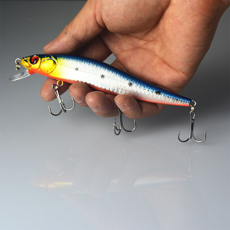 1 ШТ. 14 см 23 г Рыболовную Приманку Crankbait Жесткий Bait Minnow Плавание Tight Колебание Медленный Плавающей Рыболовные Снасти 2 # крючки