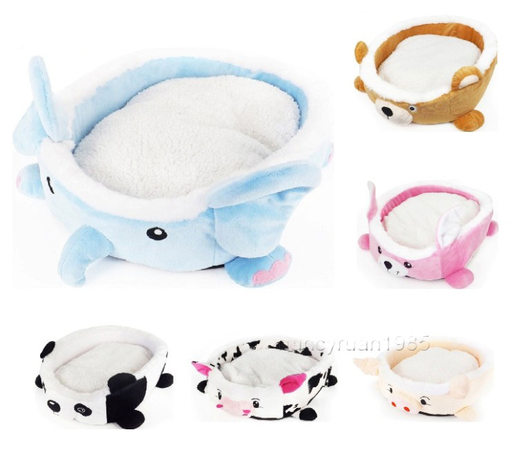 New-Soft-Warm-Cartoon-Animal-Pet-Dog-Cat-Bed-House-Sofa-Kennel-6types ...