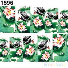Beautiful Flower Decal Water Transfer Manicure Nail Art Stickers Tips Decoration 1VCM