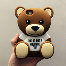 Best Selling Mobile Phone Accessories at 2015 Cute 3D Cartoon Soft Silicone Bear Cases for iPhone 5 5S Fashionable Cover