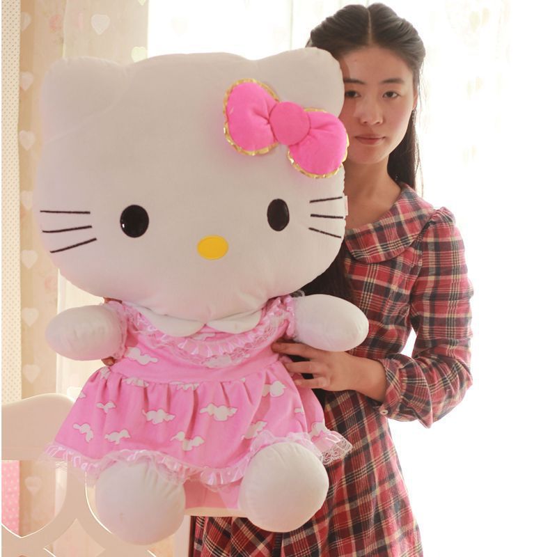 75cm Hello Kitty plush toy Christmas gift big size ,HELLO KITTY plush toy doll birthday gift,Kids Toys