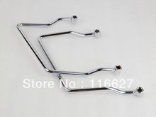 Freeshipping Freeshipping Chrome Saddle Bag Support Bar Mounts Bracket for 98-11 Yamaha V Star XVS 1100 Dragstar 400 650 Classic
