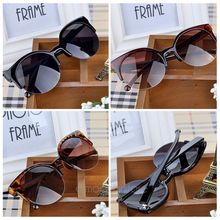 Gafas de sol Vintage Retro Cat Eye Round Sunglasses women Fashion Stylish Semi Rim Eyewear oculos