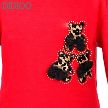 Big kids winter sweaters for girls turtleneck sweater leopard print thicken velvet children tops kids clothes
