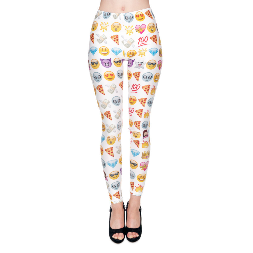 3d Emoji Leggings Women/Girl Funny Slim Leggings Pants AdventrueTime