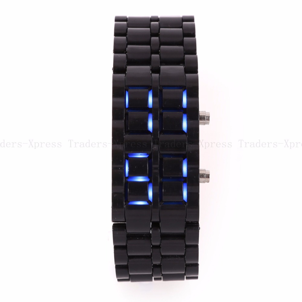 2015 New Arrival Fashion LED Wrist Watch Summer Style Volcanic Lava Iron Relojes Samurai Metal Faceless