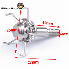 6pcs lot Military Shooting Archery Arrowhead 27mm Length Outdoor Hunting Stainless Steel Arrow Broadhead For Compound
