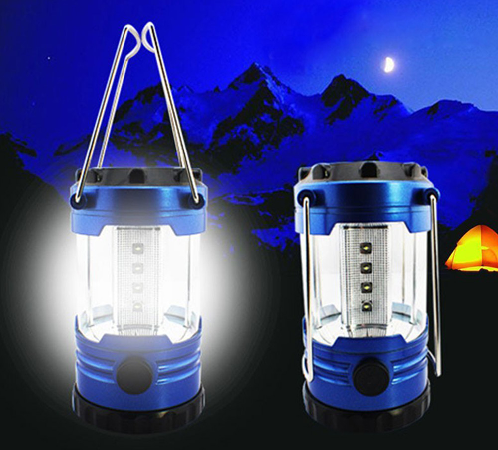 Multifunctional Ultra Bright 12 LED Camping Tent Hand Lantern Lights for Hiking