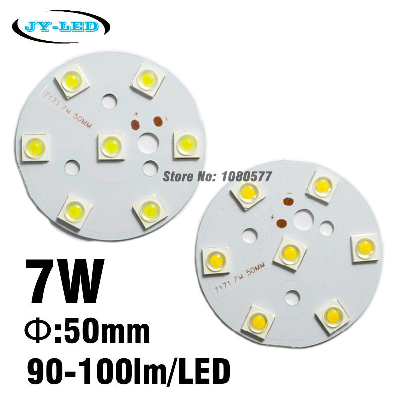 Description Picture 2 of itemHigh Brightness 7W LED PCB Borad, 90-100lm/LED 50mm Diameter SMD 7171 White/Warm White Excellent Quality