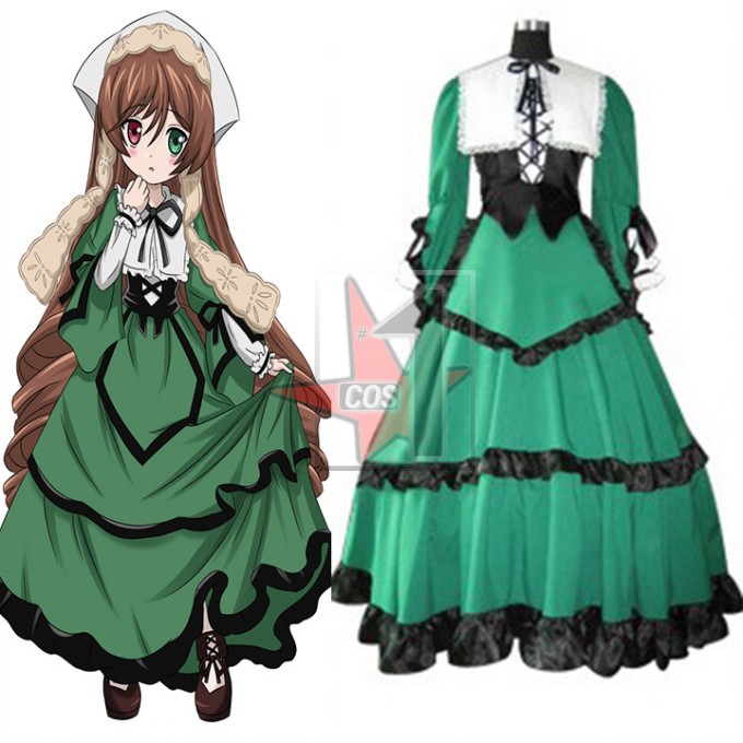 Professional Custom-made anime Rozen Maiden Halloween Clothing Jade Stern Party Princess Long Dress cosplay costume CN0646