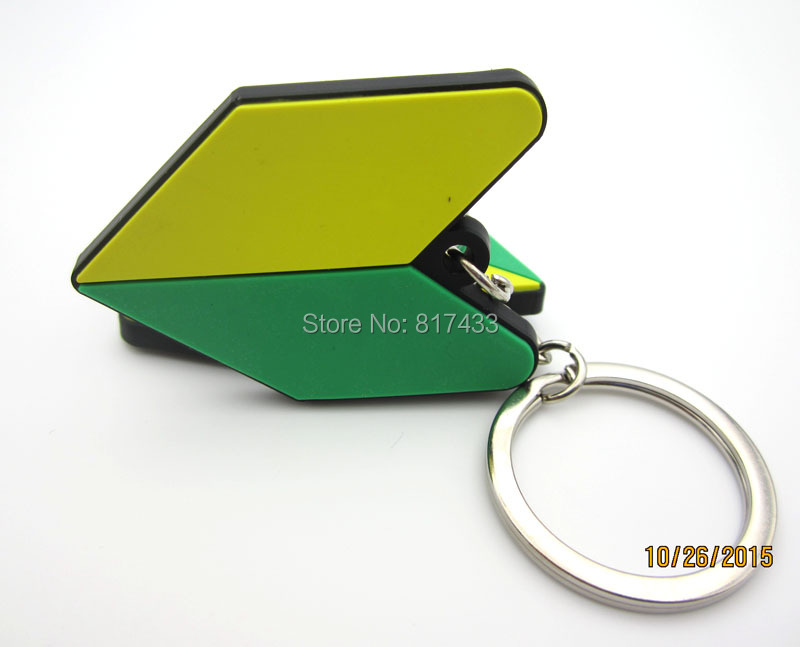 MV34C132 new driver badge JDM WAKABA keychain keyfob (4)
