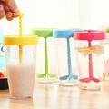 Popular Plastic Cup Automatic Mixing Children Creative Manual Cup Lovers with Cover Glass Transparent Glass