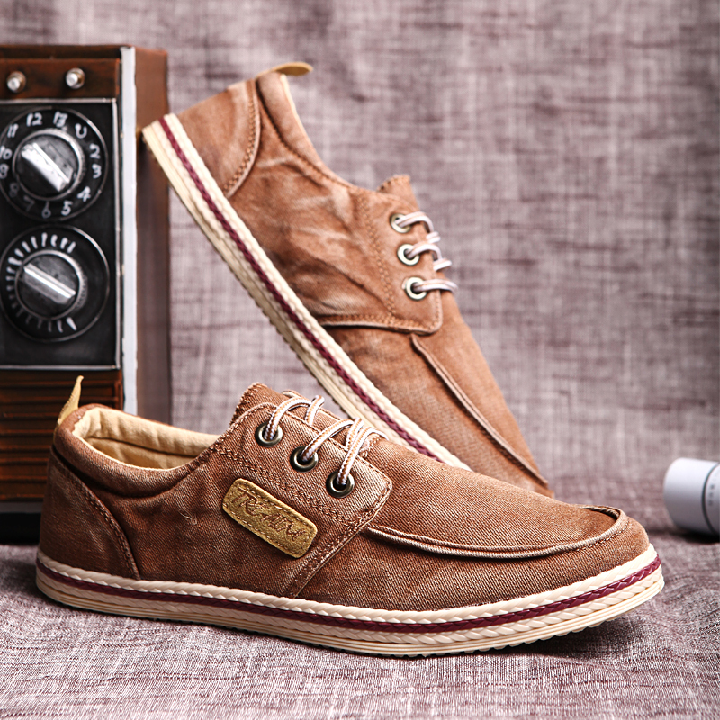 2015 new men s denim canvas shoes fashion casual board shoes Sneakers mf D027