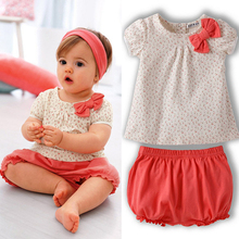 Kids Baby Girl Cherry Dots T shirt Tops Short Pants 2Pcs Bow Cotton Outfits 1 3YFree