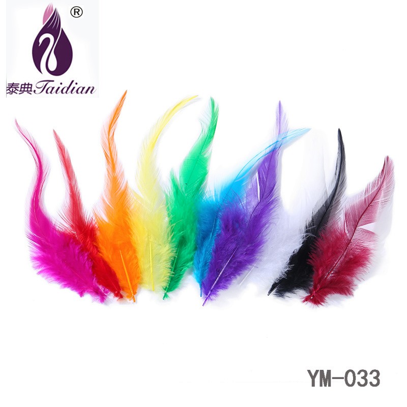 YM-033 Colored Feathers 6-9cm