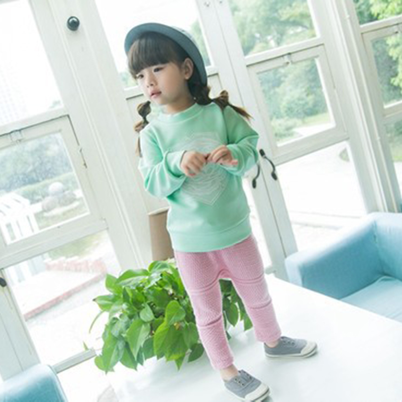 Multicolor knitted woolen trousers spring autumn children pants boys and girls cotton long kids leggings