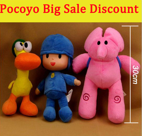 3pcs/lot POCOYO Cartoon Dolls & Stuffed Toys Toys & Hobbies Elly & Pato & POCOYO plush toy