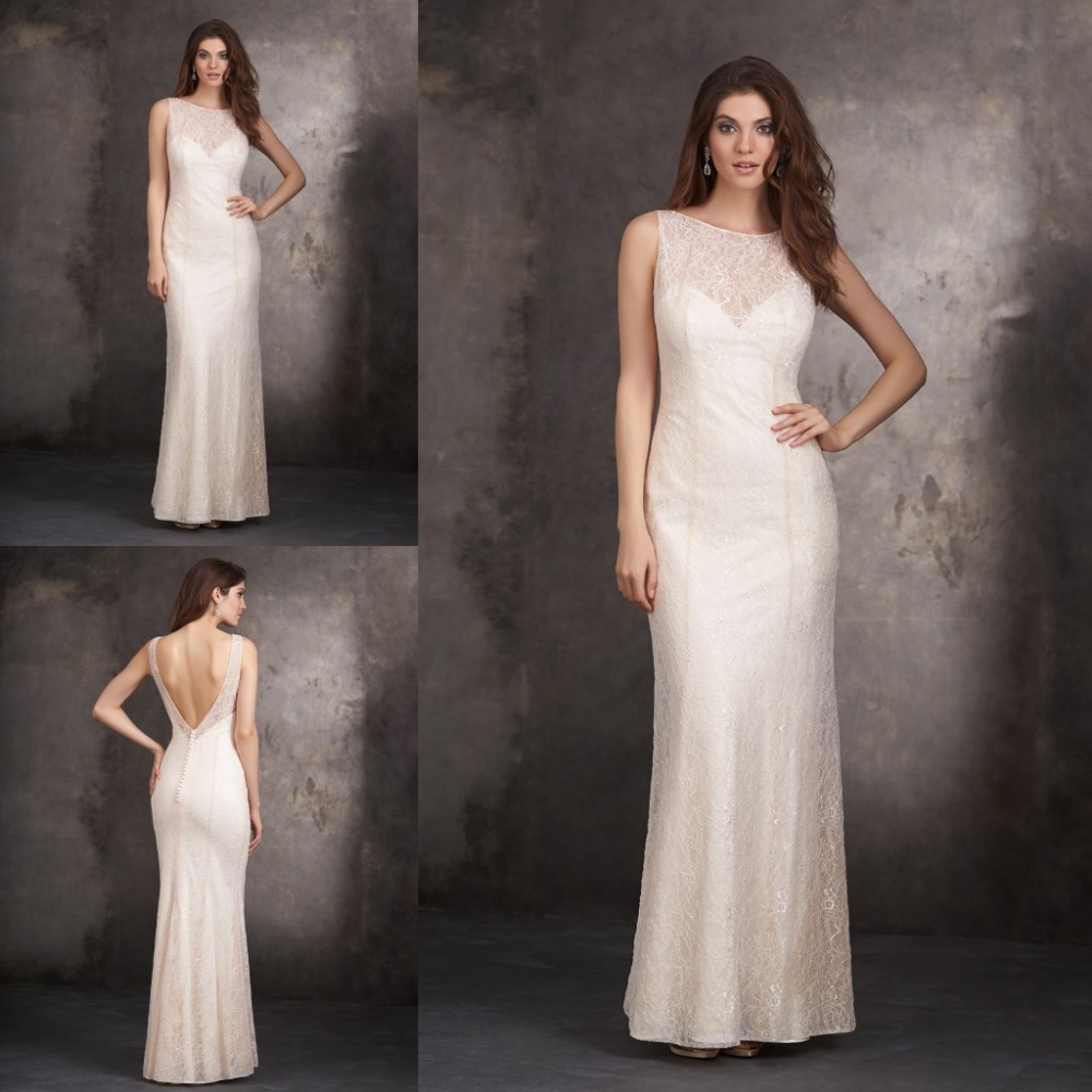 Wedding Nude Bridesmaid Dress online buy wholesale nude long sleeve bridesmaid dresses from 2015 new arrival wedding dress high neck see through ivory lace long