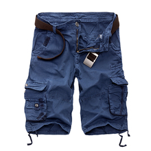 New 2016 Men Cargo Shorts Casual Loose Short Pants Camouflage Military Summer Style Knee Length Plus Size 10 Colors Shorts Men