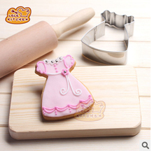 1pcs Princess Dress Shape Stainless Steel Cookie Cutter,Cookies Cutting Tools, Wedding Decoration Biscuit And Cookie Mold