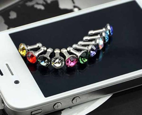 10PCS/LOT 3.5MM Diamond Rhinestone Anti Dust Plug Earphone Plug for iPhone 4 4s 5 5s 6 6s for Samsung Mobile Phone Accessories 10PCS/LOT 3.5MM Diamond Rhinestone Anti Dust Plug Earphone Plug for iPhone 4 4s 5 5s 6 6s for Samsung Mobile Phone Accessories