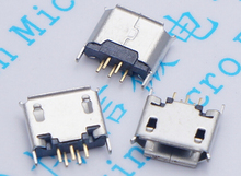 10pcs Vertical MICRO mini USB 5pin female seat 180 degrees jack 5P Direct plug-in USB connector Free shipping