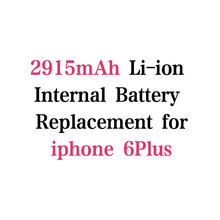 100% Original 2915Mah 3.7V Lithium polymer Battery For iphone 6 Plus Battery mobile phone Batterie Batterij Bateria