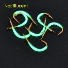 7pcs Luminous Fishing Hooks 4-7# Noctilucent Barbed Hooks Pesca Tackle Accessories Free Shipping