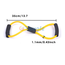 2 pieces 8 Shaped Resistance Loop Band Tube for Yoga Fitness Pilates Workout Exercise Fitness Equipment