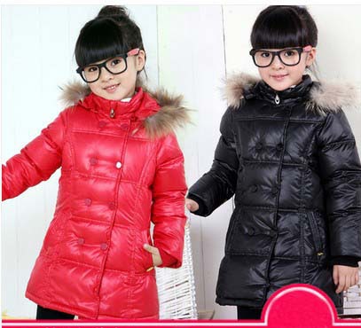 Fashion children's duck down jackets for girls wholesale and retail with free shipping