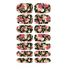 2016 Hot sale Minx Red Rose flower Full Cover nail sticker Water Transfer Foils Flowers Design