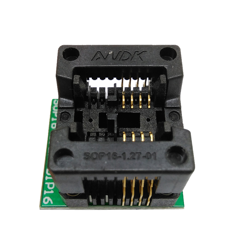 SOP8(16)-1.27 SOP8 SOIC8 SO8 to DIP8 Programming Socket Pitch 1.27mm IC Body Width 3.9mm 150mil IC Test Socket Adapter