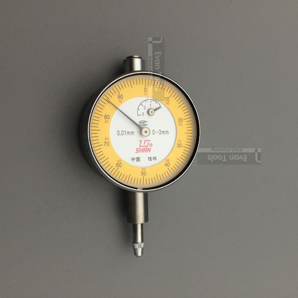 G Dial indicator without ear 0-3mm dial gauge /0.01mm measuring ferramentas T