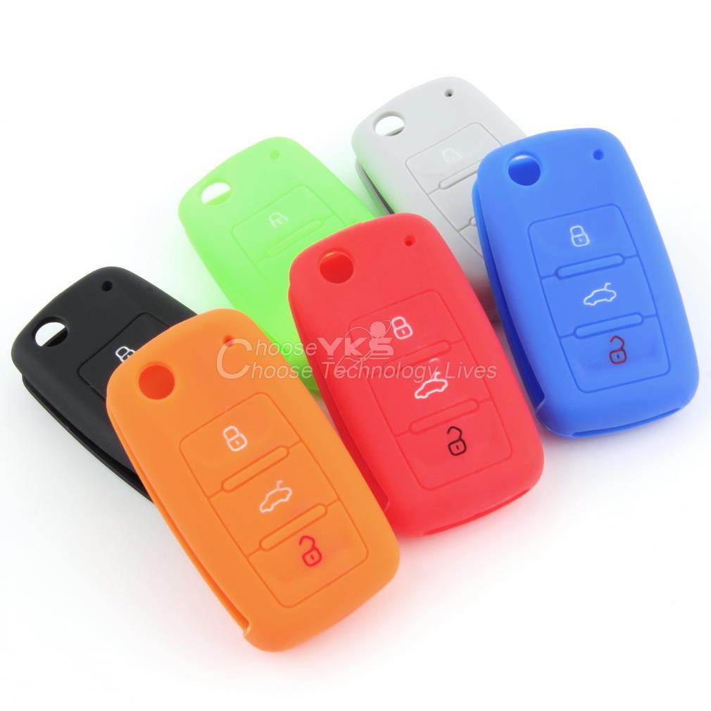 Silicone Car Auto Remote Key Cover Case For Volkswagen VW Series YKS