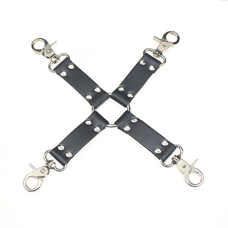 Black Sexy Furry Wrist And Ankle Body Restraint Cuffs Kit