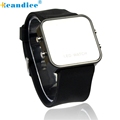 Hcandice Relogio Feminino Mini LED Digital Calendar Day Date Silicone Sport Mirror Faceless Fashion Women Watches