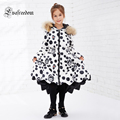 2016 Winter Jacket Girls down coat child down jackets girl duck down Fur hooded long design