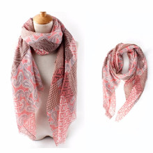 New 90x185cm 5Color Oversized Winter Print Tartan Plaid Long Scarf Cotton Wrap Shawl Designer Pashmina Stole for Lady Women Girl