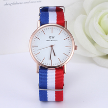 New Lovers Nylon Strap Sports Watches Women Fashion Casual Unisex Quartz Watch Men Luxury Brand Rose