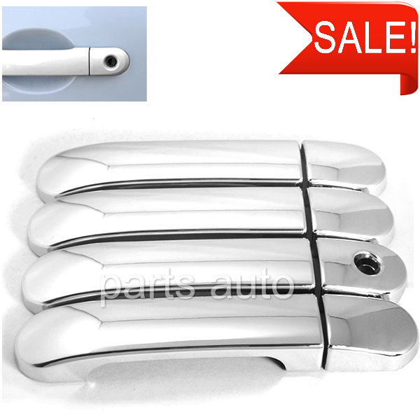8x Triple Chrome Door Handle Cover 04 11 for Nissan Versa Tiida Latio 04 09 note