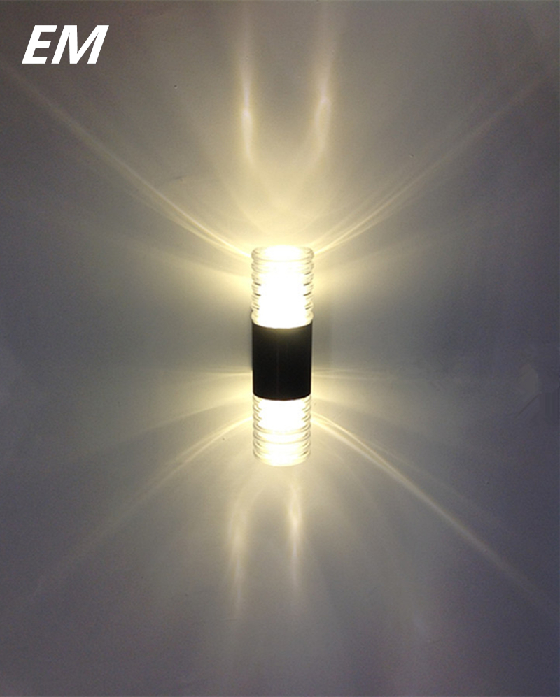 NEW 2*5W Crystal led wall sconce outdoor waterproof aluminum warm white up down led wall lamp ...