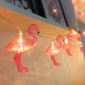 1X Red Flamingo LED String Light Battery Opetated 1 5m 10Led Bedroom Babyroom String Lights Girl