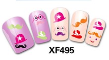 Min.order is $10 (mix order)XF495 3D monster pattern series Nail Sticker