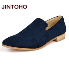 JINTOHO fashion slip on men velvet loafers,Spring and Autumn men leather shoes, suede loafers mocassin men flats