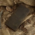 Promotion Vintage Crazy Horse Genuine Leather Men Wallets Men s Two fold long size wallet multi