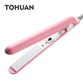 Mini hair straightener Iron Pink Ceramic Electronic chapinha nano titanium Straightening corrugated Iron styling tools 110