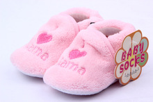 Free shipping Baby Girl Boy Unisex Coral Fleece Booties Shoes Slippers Newborn Toddler 0-12MNew Arrival